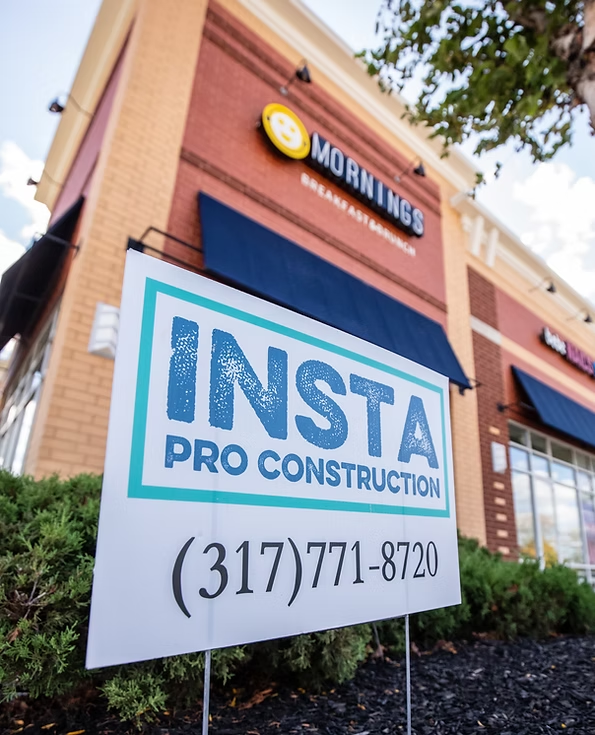Insta Pro Construction office sign in Indianapolis, Indiana